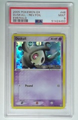 V1406: 2005: Duskull: 46/106: Reverse Foil: Emerald: PSA: 9: MINT: 51424493